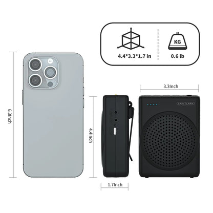 SAINTLARK S22 Bluetooth Voice Amplifier Portable For Teaching Lecture Tour Guide Promotion U-Disk Megaphone Microphone Speaker