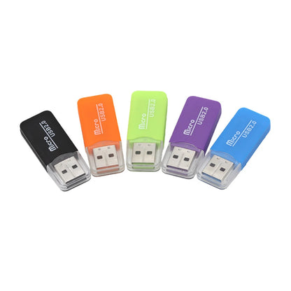Random color Portable Mini USB 2.0 TF micro SD memory card reader high speed TF adapter for PC laptop computer vehicle speaker