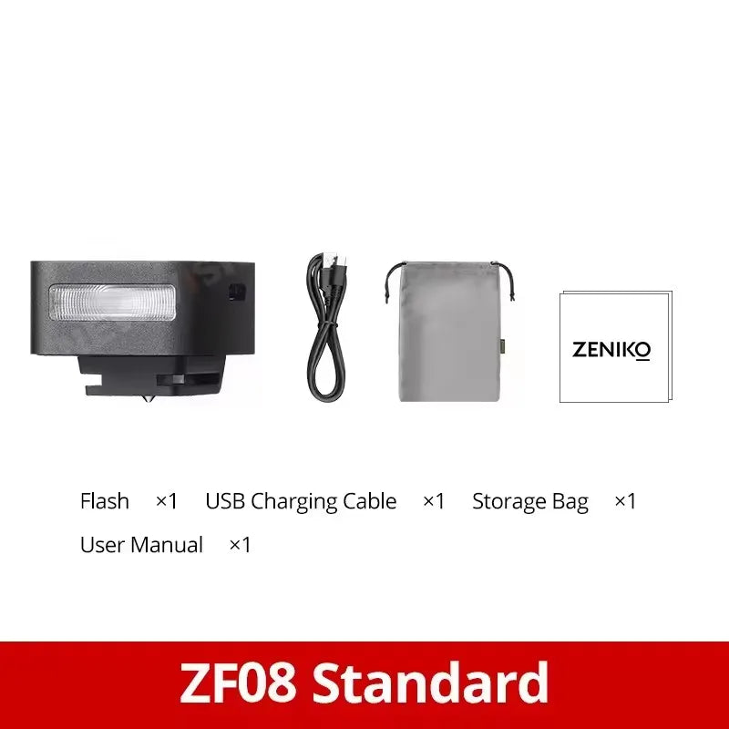 ZENIKO ZF08/ZF04 Mini Camera Flash Speedlite 6500K Universal Hot Shoe Mount for Sony Canon Nikon Olympus DSLR Camera Outdoor