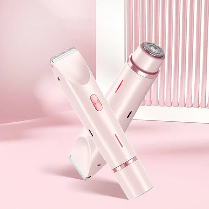Electric Razors for Women 2in1 Bikini Trimmer Facial Mustache Shavers for Ladies Body Underarms Legs Portable Painless Epilator