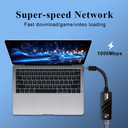 1000Mbps USB3.0 To Rj45 Network Adapter RTL8153 Lan Ethernet Adapter 100/1000Mbps Network Card For Macbook Laptop Win10/11