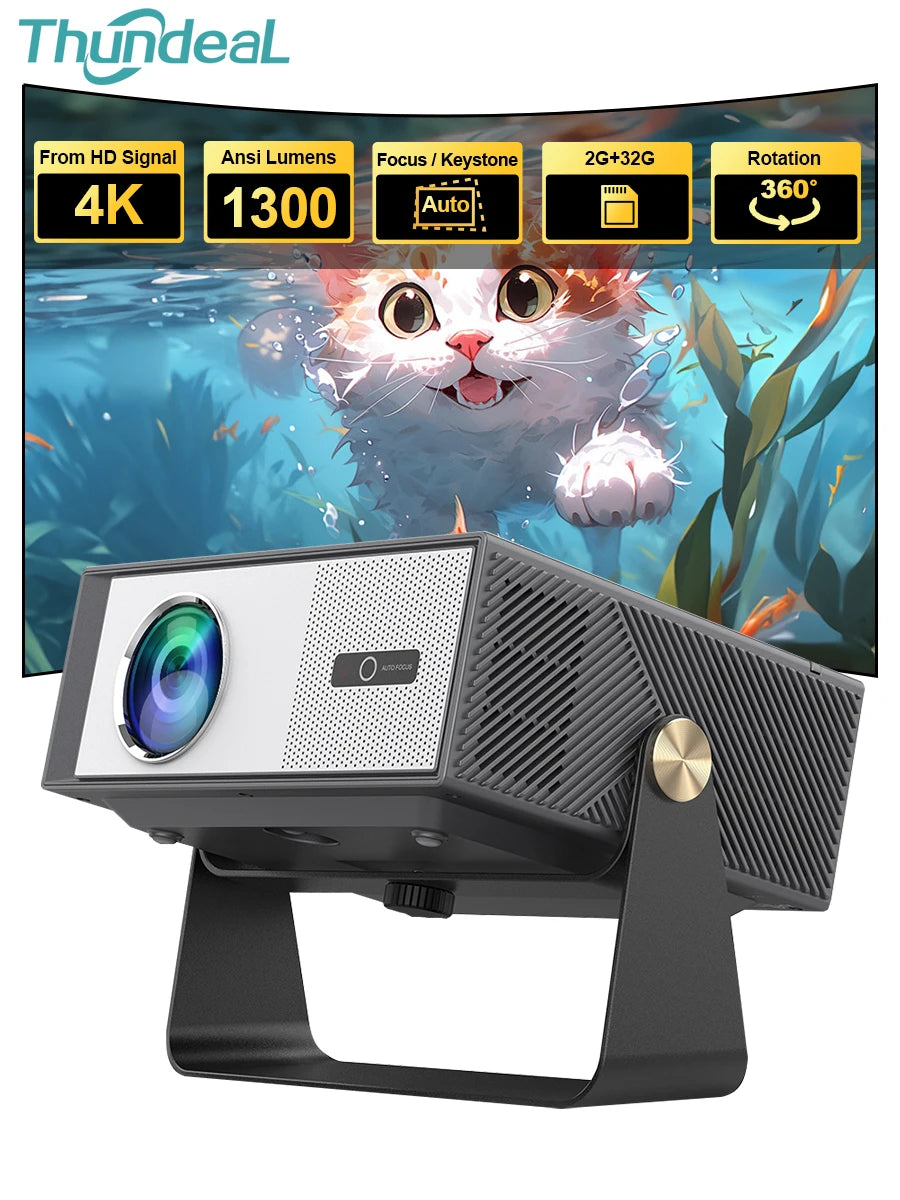 ThundeaL TD95 Max Full HD 4K 2G 32G Wifi Android Smart Beam Projector Home Theater Cinema  TD95MAX 3D Image Portable Projector