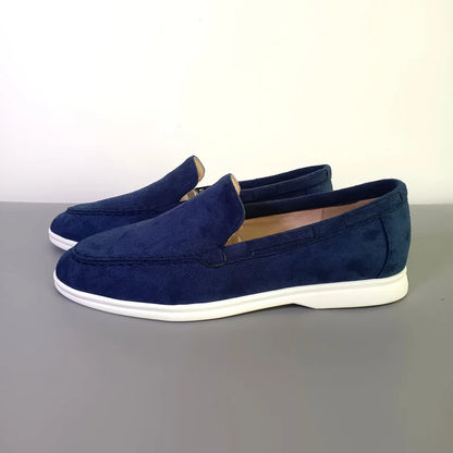 Fashion Classic Suede Leather Loafers Men Casual Shoes Luxury Brand Mens Breathable Slip on Driving Shoes Moccasins
