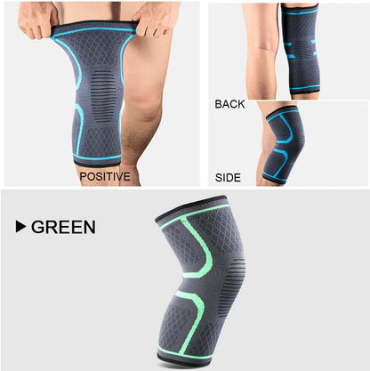 1/2PCS Fitness Running Cycling Knee Support Braces Elastic Nylon Sport Compression Knee Pad Sleeve for Basketball Volleyball
