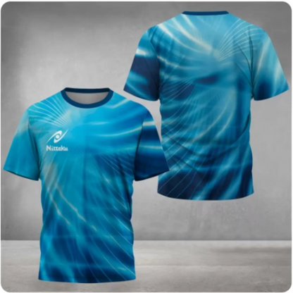 Nittaku Table Tennis T-shirt Victory Light Color Printed Men's Summer New Sports T-shirt Training Quick Drying T-shirt