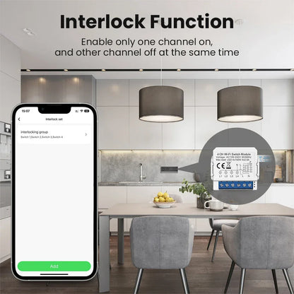 AVATTO WiFi Smart Light Switch Module，1/2/3/4 Gang DIY Breaker Neutral Wire Control Works With Tuya Alexa, Google Home