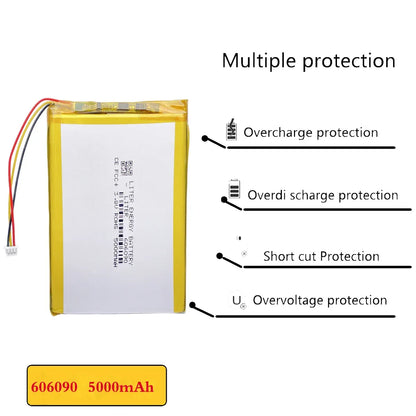 Replace 3.8V 606090 5000mAh Lipo Battery  For anbernic RG505 Game machine Open source handheld console