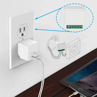 16A Wifi Smart Switch Smart Home Light Switches Module 2 Way Control Work with Tuya Smart Life Alexa Google Home Switch