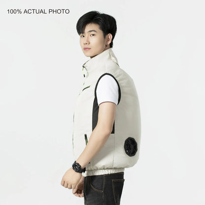 G-MACHT Summer Breathable Wearable Cooling 2-3-4Fans Vest Ice Cooling Air Conditioner Clothes For Outdoor Fishing Heat Resistant
