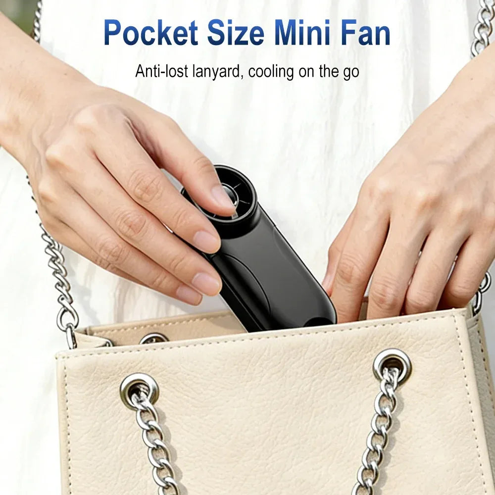 Portable Mini Handheld Fan High-speed Outdoor Small Fan USB Rechargeable Large Capacity 4000 mAh LED Display 100 Wind Speeds