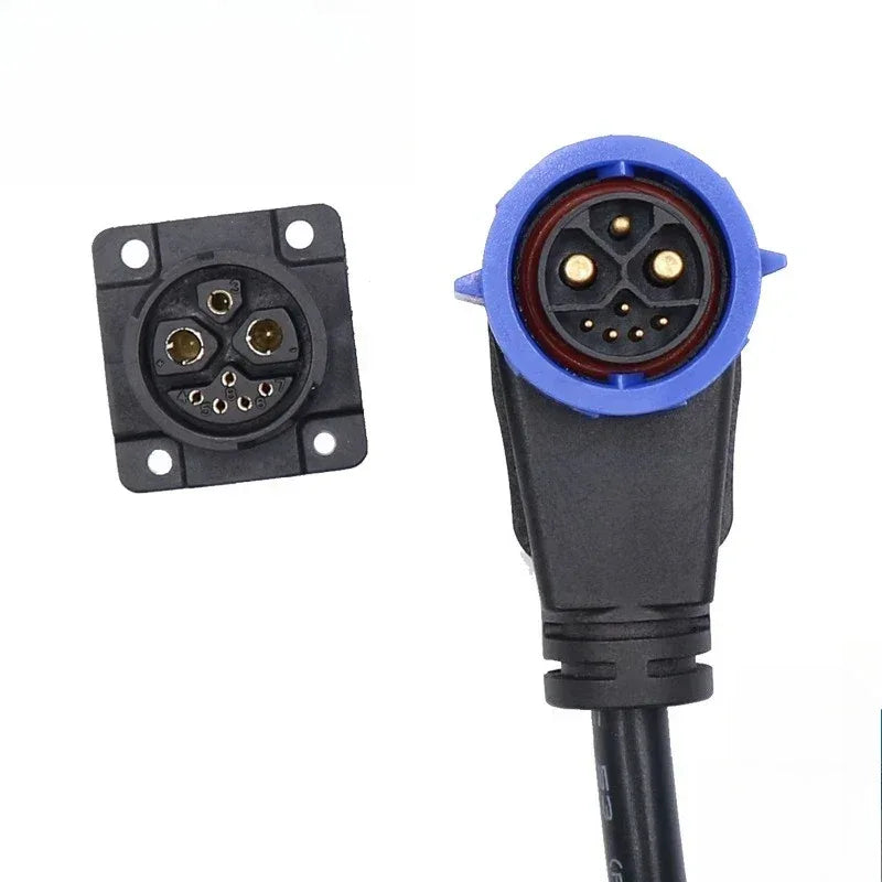 50A M25 2+1+5 Lithium Battery Charing Plug Socket Waterproof IP68 Self-locking Aviation Plug Energy Storage Power Connector