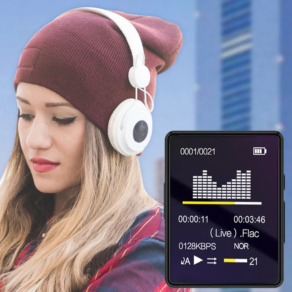 128G MP3 Player Bluetooth 5.4 HiFi MP3 Music Player Built-in Speaker 2.4inch Touch Screen MP4 Player with E-book/Video Recording