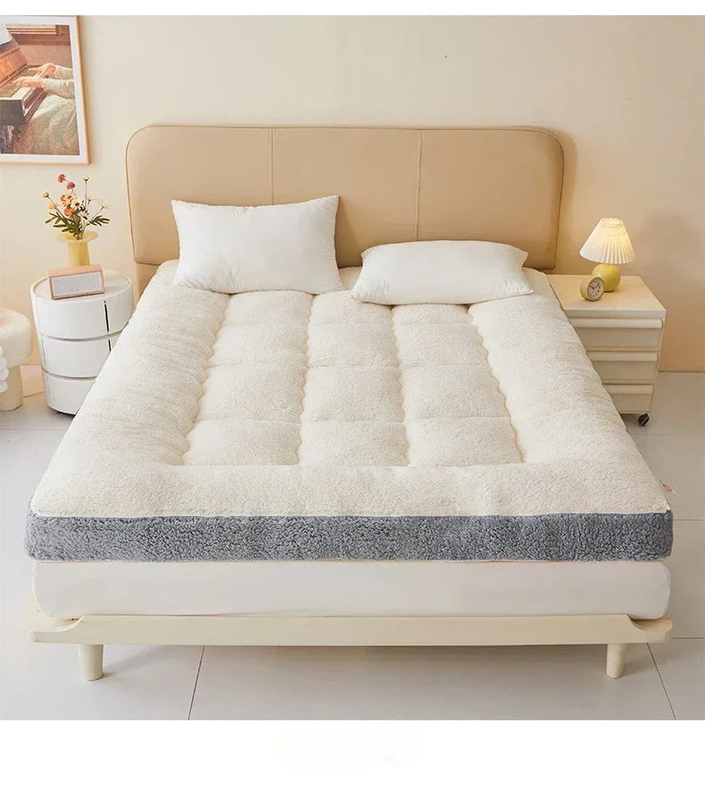 Thicken Winter Warm Lamb Cashmere Mattress High Quality Household Soft Pad Tatami Floor Mat Student Dormitory Single Mattresses