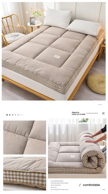 NewestFoldable Lightweight Portable Sleeping Pad/Tatami Mat Japanese Futon Mattress  Soft Fabric,Easy Storage & Travel Mattress