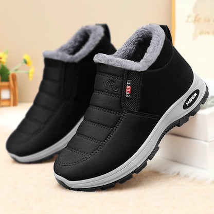 Winter New Women's Warm Cotton Boots Fleece-lined Thickened Waterproof Non-slip Women's Cotton Shoes Snow Boots