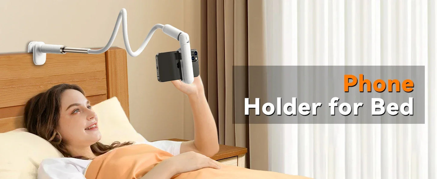 Oatsbasf Gooseneck Tablet Stand Holder Phone Stand Holder with Adjustable Flexible Long Arm for Bed Lazy Bracket 4.7-13" Device