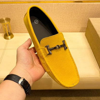 MAEDEF Suede Men Casual Shoes Lazy Shoes Male Breathable Slip-on Mens Driving Flat Shoes Comfortable Boat Shoe Loafers Moccasins