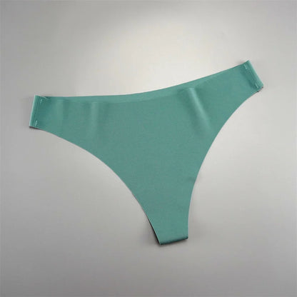 7 PCS/Set Fast Send Seamless Thong Women G String Sexy Ice Silk Panty Female Underwear Fitness Panties Plus Size