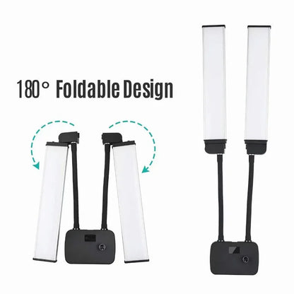 45W LED Video Light Double Arms Fill LED Light Selfie Light Long Strips LED Light for Photo Studio Live Broadcast Tiktok Stream
