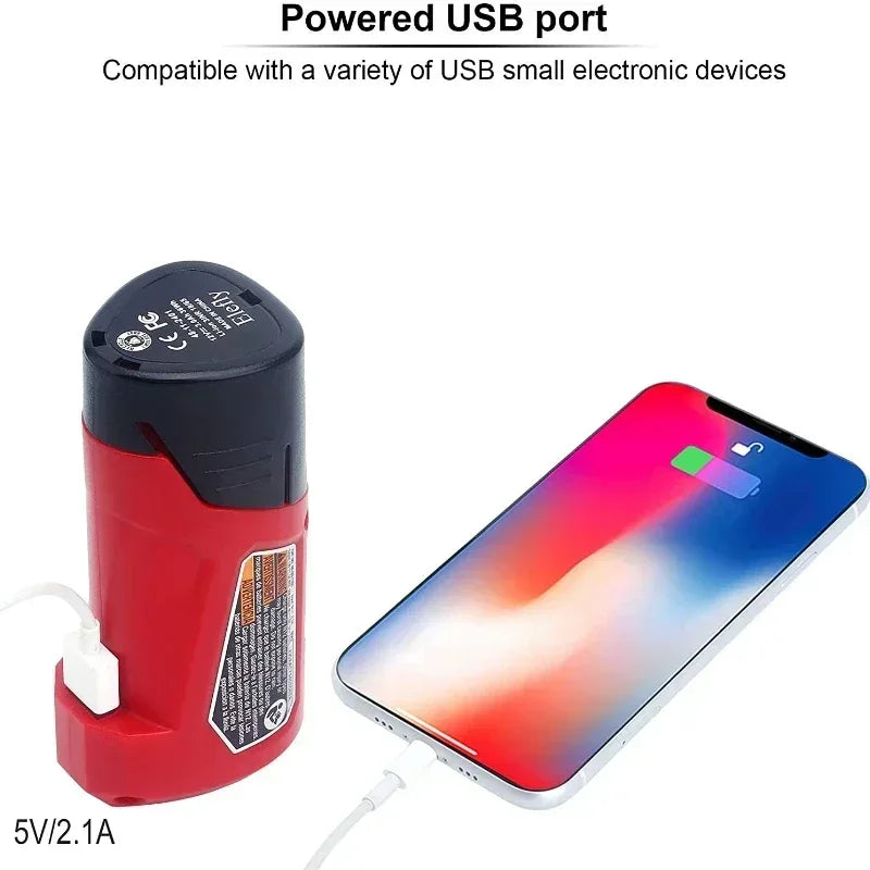 Charger Converter USB Power Adapter Phone Charger Adapter For Milwaukee For Makita For Bosch 12V Battery 12V DC Output Port