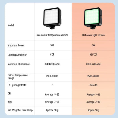 SOONPHO P5 LED RGB Video Light Professional Photographic Lighting 2500K-7000K Bi Color For Photo Studio Portable Lamp