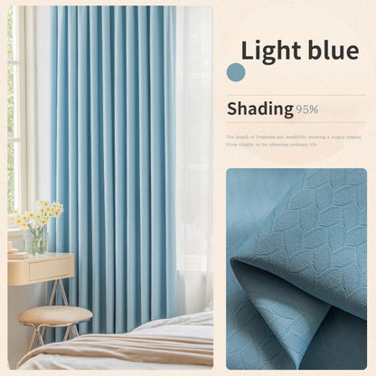 French Cream Style Bay Window Drape Bedroom Thick Full Blackout Curtain Hotel Soundproof Drapes Large Area Living Room Curtains