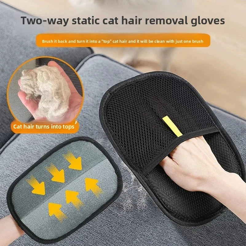 New Pet Grooming Gloves Static Dedusting Brush Pet Hair Remover Brush Removing Dog Cat Hair From Sofa Carpet Clothes