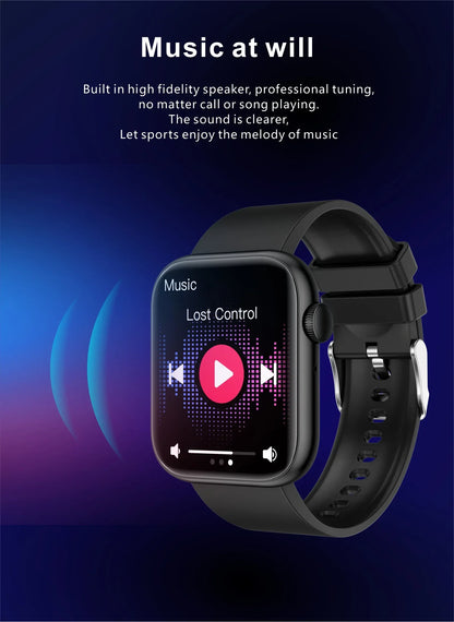 LIGE New Women Smart Watch 1.85 Full Touch Bluetooth Call Smart Wristwatch Body Temperature Watch Sports Bracelet Men Smartwatch
