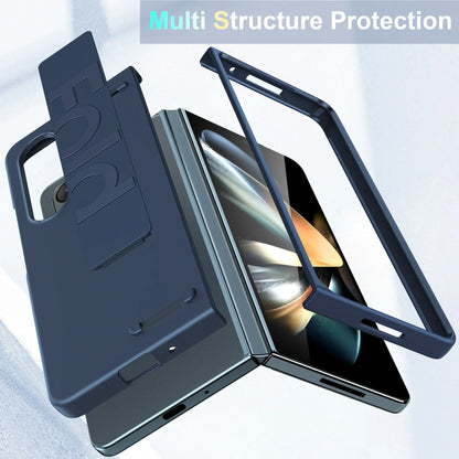 Ultra-thin Matte Silicone Wrist Strap Case For Samsung Galaxy Fold 7 6 5 4 3 Transparent Folding Shockproof Hard Back Cover