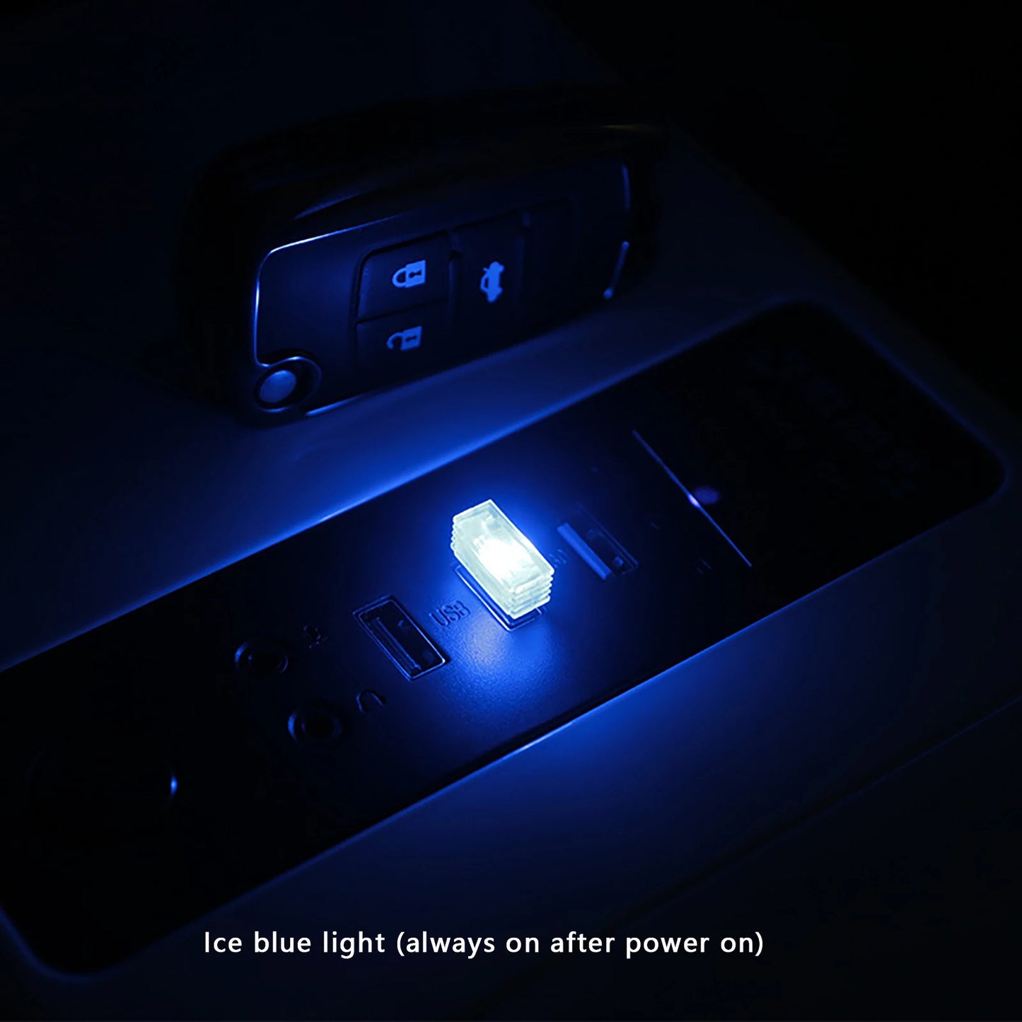 Mini USB Car Light Universal Portable USB Atmosphere Light DC 5V USB LED Car Interior Lighting kit for Laptop Night Home Office