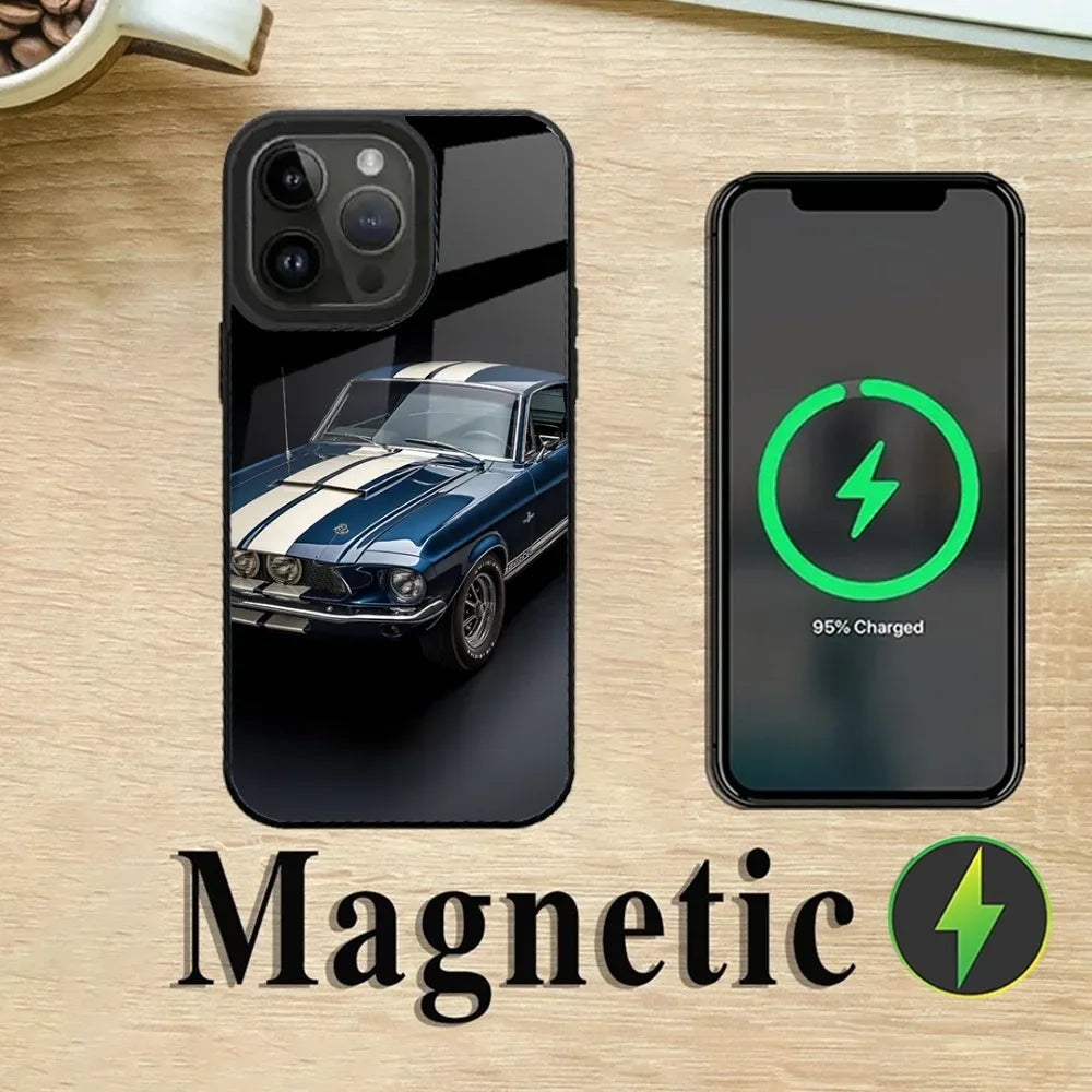F-Fords Car M-Mustang Phone Case For iPhone 16,15,14,13,12,11,Plus,Pro,Max Mini Magsafe Magnetic Wireless Charging