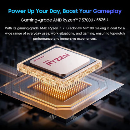 【Brand+】Blackview MP100 NEW Mini PC AMD R7 5700U/5825U  Windows 11 8-Core 16-thread 16GB DDR4 512GB/1TB SSD WiFi 6 Mini