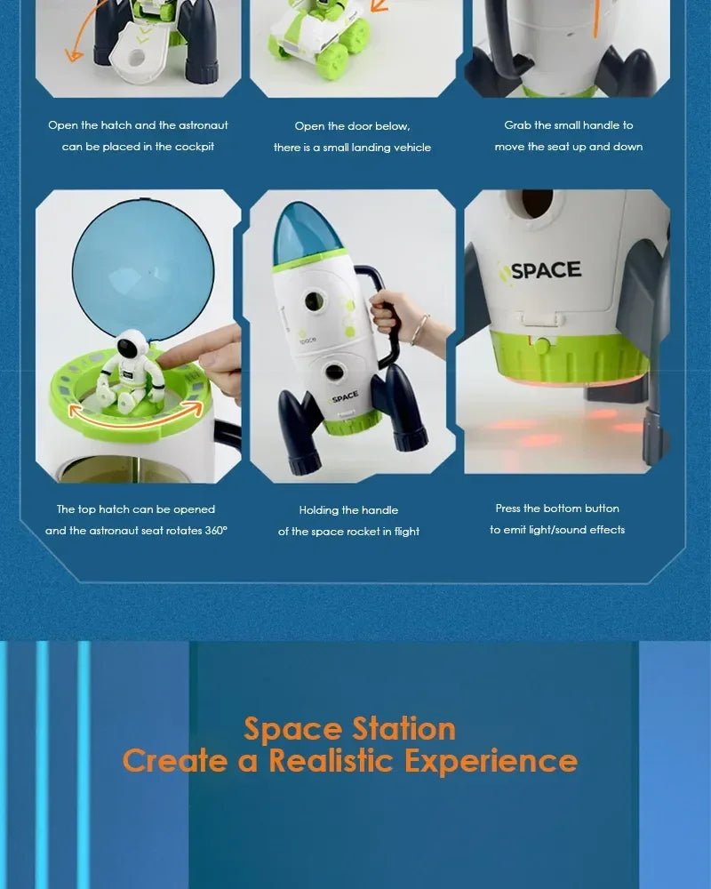 Puzzle Acousto Optic Space Toys Space Model Air Force Shuttle Space Station Rocket Aviation Series Toy Forkids Christmas Gift