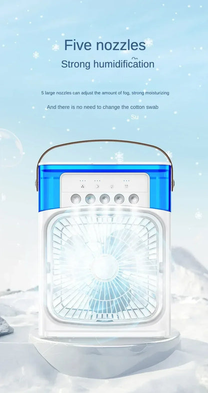 Portable Humidifier Fan AIr Conditioner Household Small Air Cooler Hydrocooling Portable Air Adjustment For Office 3 Speed Fan