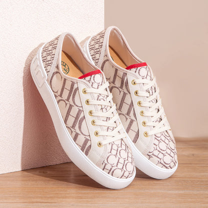 Women's Casual Shoes 2025 Autumn New Comfortable Canvas Shoes Skeleton Correction Women's Walking Shoes