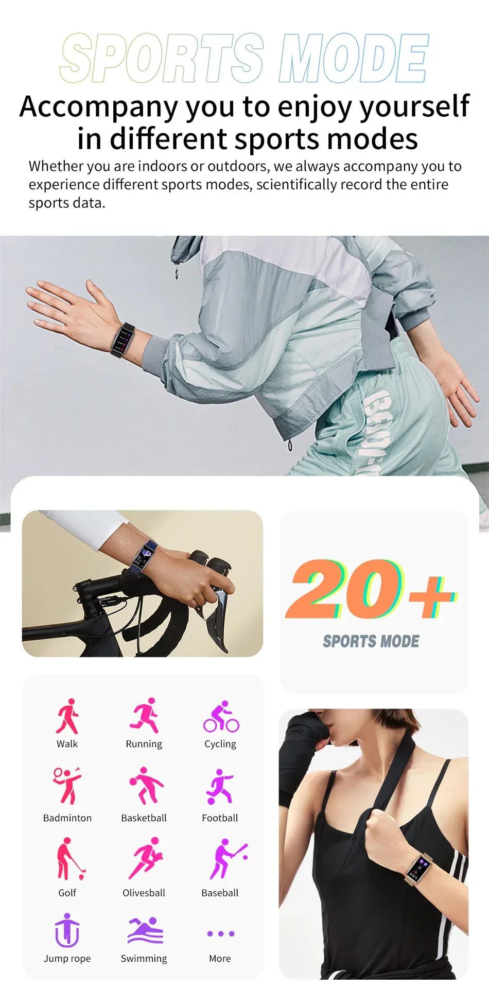 Classic Smart Bracelet Ladies Smart Watch Men Heart Rate Blood Oxygen Waterproof Sports Smart Strap Women Watch For Android IOS
