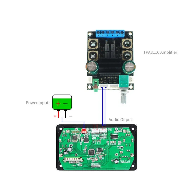 Blutooth LCD Player Board Digital Audio Player USB SD BT Music MP3 Decoder Module TDM157 For Amplifier