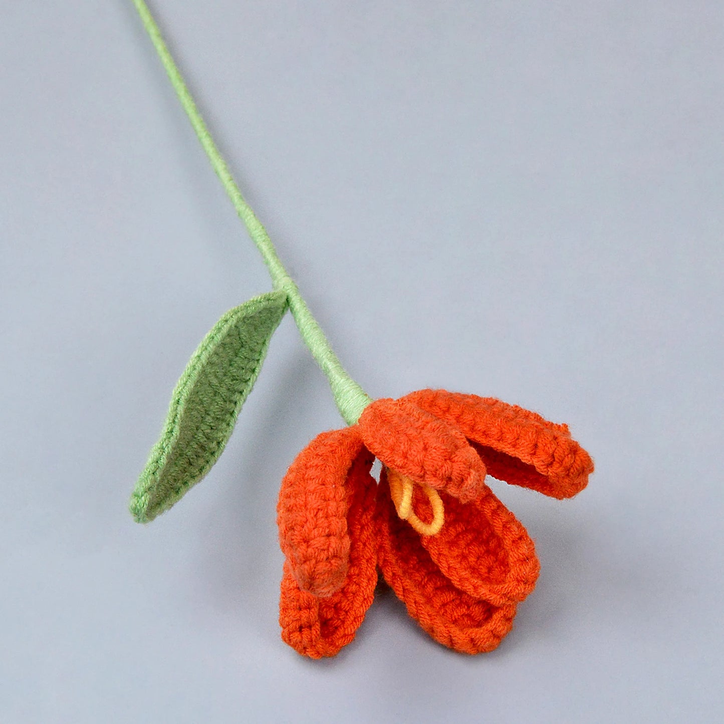 1pc Crocheted Tulip Bouquet, Knitted Tulip Flower Bouquet for DIY Valentine's Day, Christmas, Mother's Day, Father's Day Decro