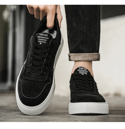 Men's Shoes Spring and Autumn New Style Green Black Red Sports Shoes Soft Sole Breathable Men's Low-Top Versatile Casual Shoes