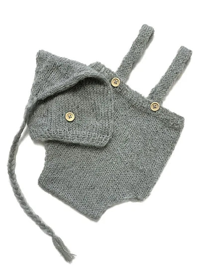 2pcs/set  Crochet Newborn Outfit  Newborn Photography Props Knitted Wool Hat Clothing Costume  Shooting  Bebes Accesorios