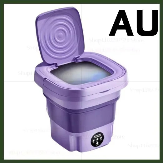 Folding Washing Machine With Dryer Bucket for Clothes Socks Underwear Portable Mini Travel Dormitory Washing Machine 8L Washer