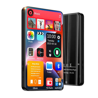 4 Inch Full Touch Screen MP3 Player Bluetooth 5.2 Walkman MP4 16GB Built-in Speaker Music Player with FM Radio Recorder E-Book