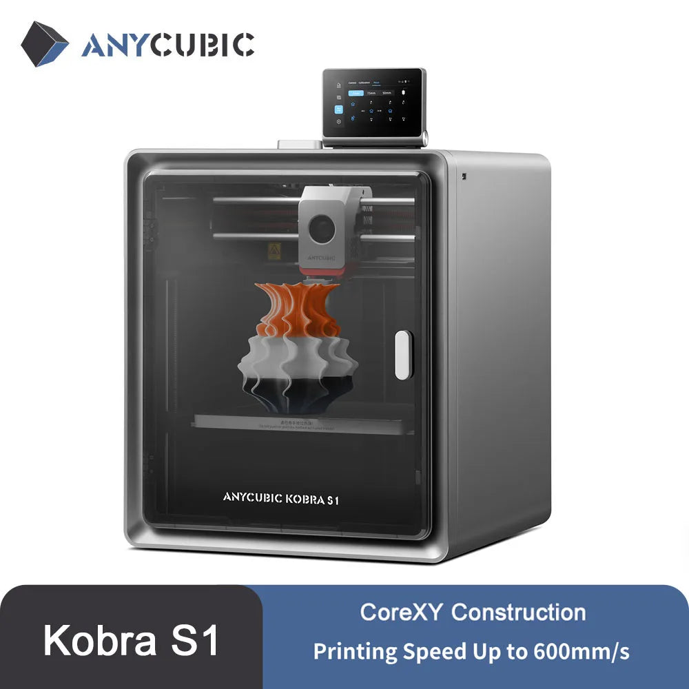 Anycubic Kobra S1 Combo Multi-Color 3D Printer High Precision Core XY Stable Structure Ultra-Quiet Max Speed 600mm/s 3D Printer