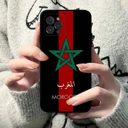 Maroc M-Morocco Flag For IPhone 17 16 15 14 13 12 11 Pro Max 13 17Air Shockproof Soft Phone Cases Coque