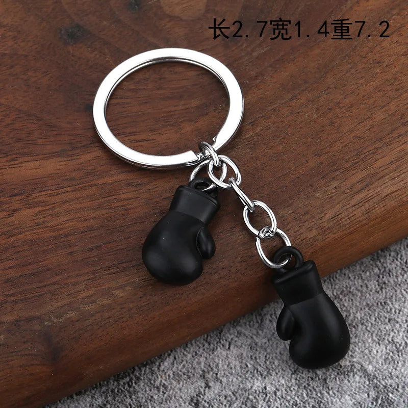 Boxing gloves keychain, Bojue gym membership event, gift giveaway, simulated fitness equipment keychain