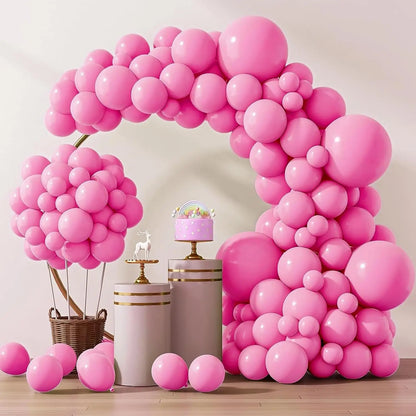 104 Pieces Ruby Red Balloon Red Garland Arch Set with Different Sizes, Suitable for Birthday, Wedding, Valentine's Day