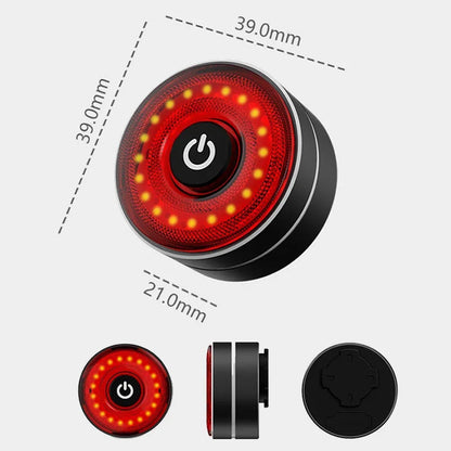 BUCKLOS Bike Rear Light Aluminum Alloy Basic/Sensing Bicycle Taillight Type-C Rechargeable MTB Road Cycling Lamp IPX5 Waterproof