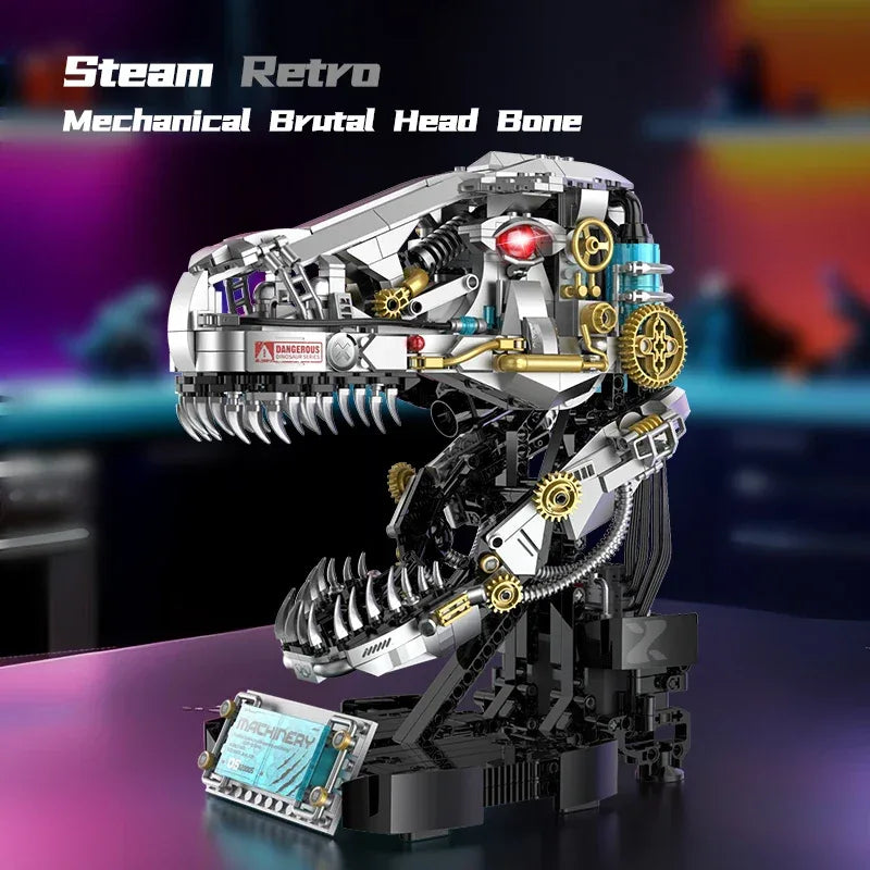 Mechanical Dinosaurs Building Blocks Model Simulated Electric Toys Christmas Gifts for Boys Kids Children Technical Toy Ornament