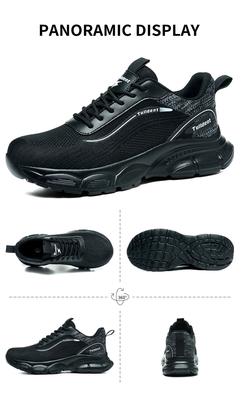 New men's safety shoes, anti smash and anti stab work shoes, men's indestructible safety boots, insulated shoes