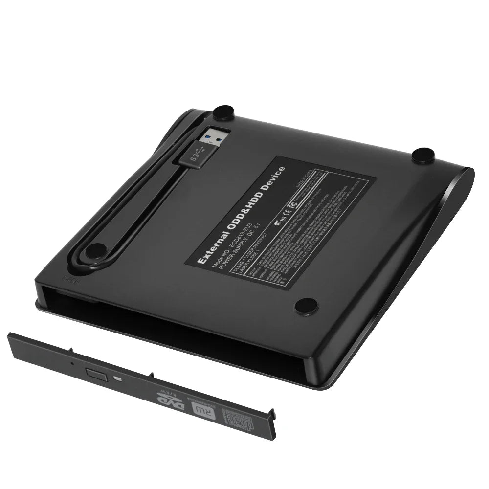 LJIAL 12.7mm USB 3.0 DVD Drive External Optical Drives Enclosure SATA to USB External Case For Laptop Notebook Without Drive